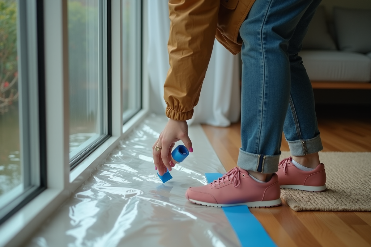 Jeune femme vérifiant la protection contre l